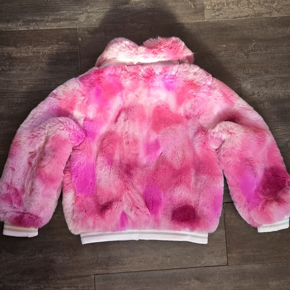 MIA NEW YORK Vibrant Pink Faux Fur Jacket - Picture 7 of 7